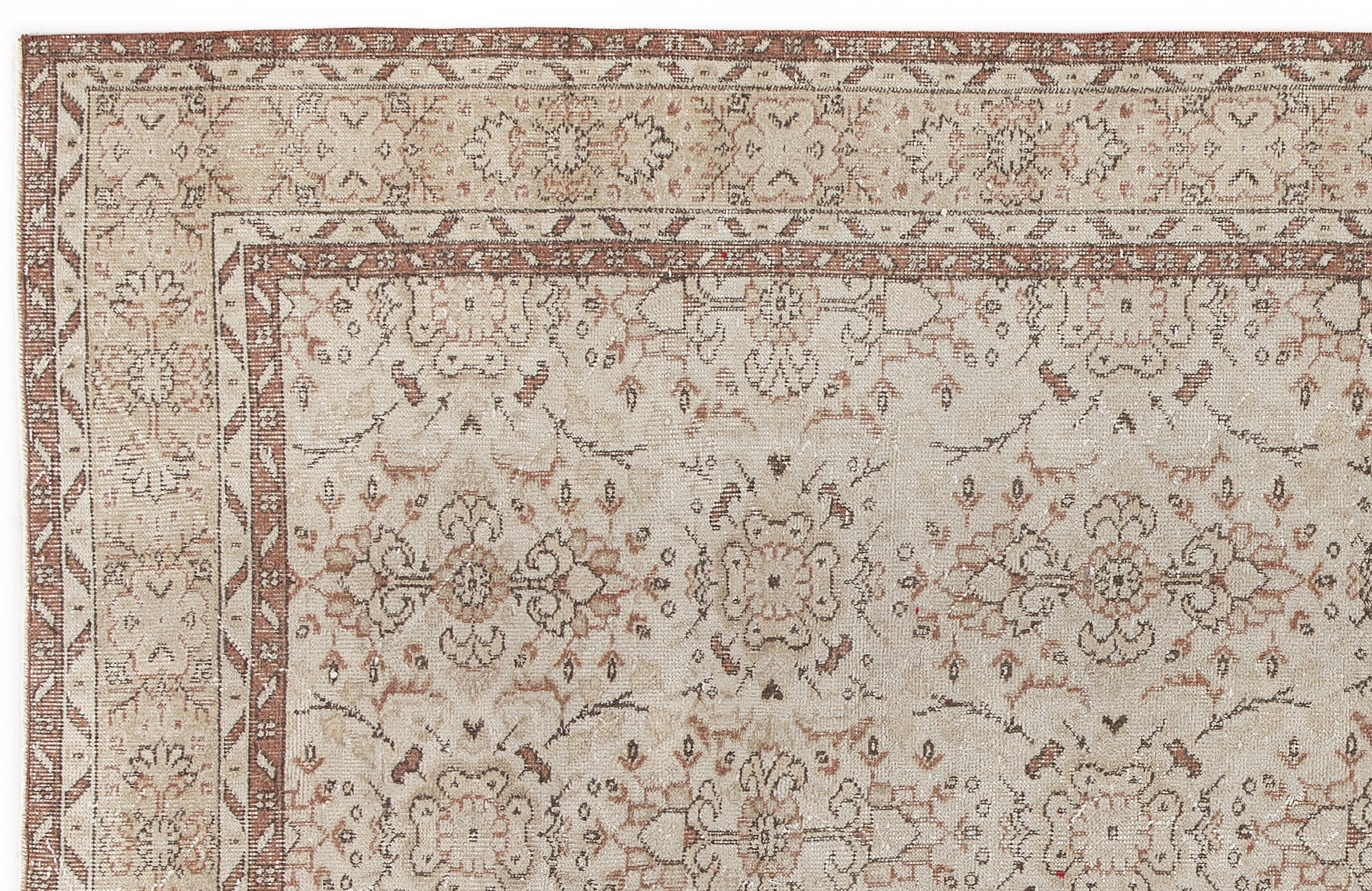 Atina Bej Eskitme Yün El Dokuma Halısı 172 x 287 Apex Unique