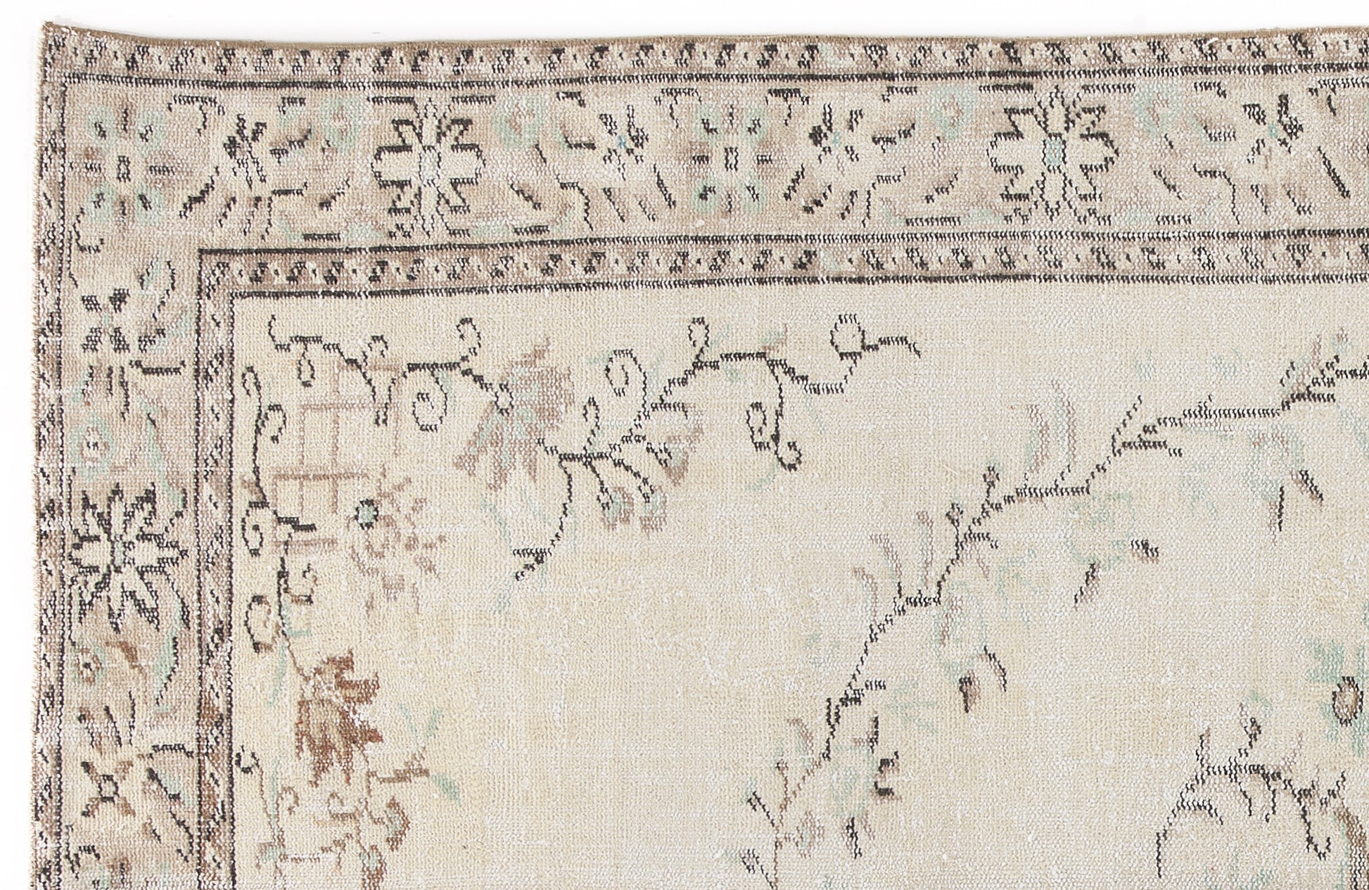 Atina Bej Eskitme Yün El Dokuma Halısı 179 x 297 Apex Unique