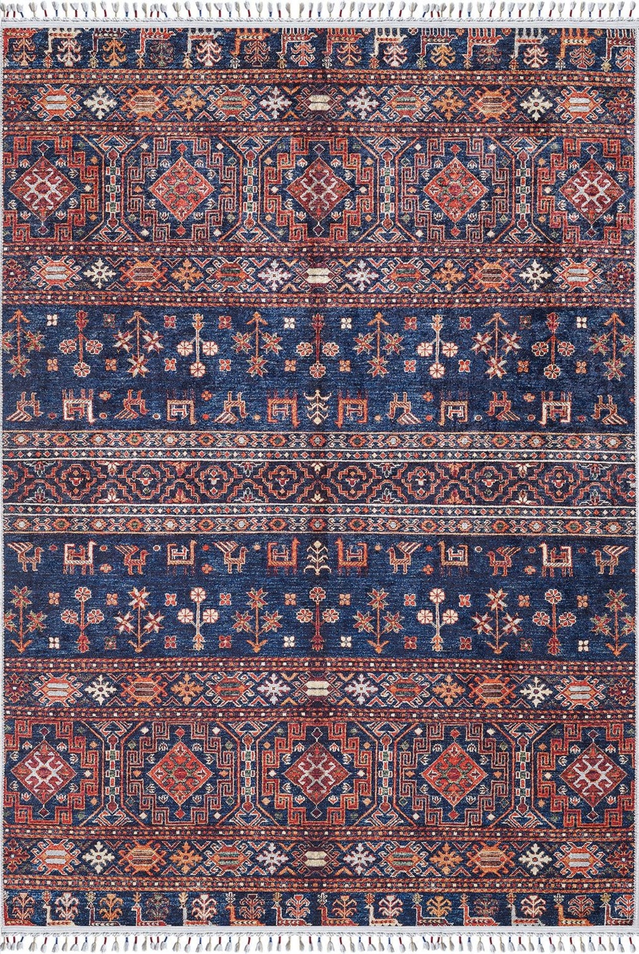 Milicz Kahverengi Geometrik Dijital Baskı Halı Halınet