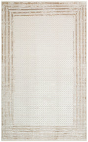 Denver Krem Art Deco Desenli Yüksek Kalite Sık Dokuma Salon Halısı Eko