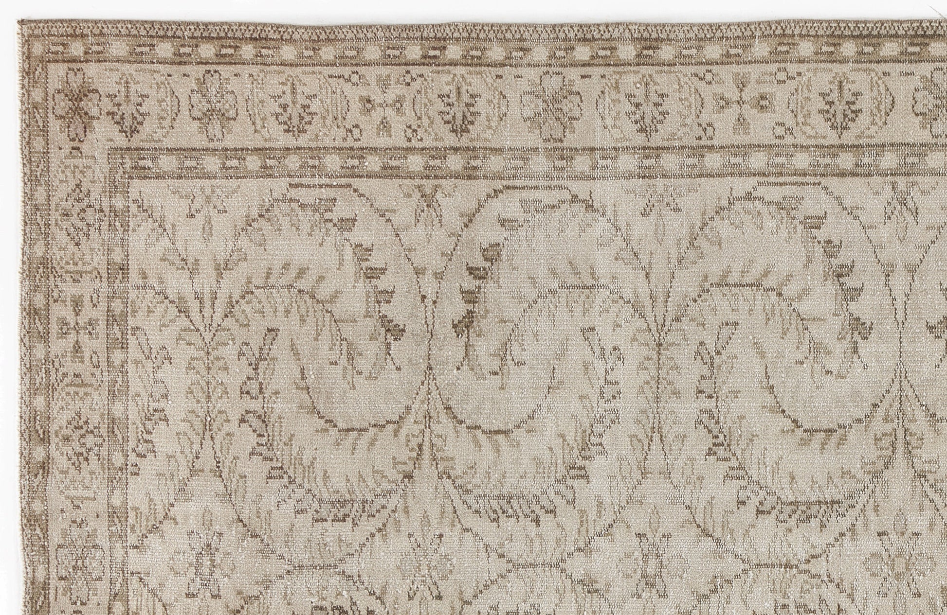 Atina Bej Eskitme Yün El Dokuma Halısı 163 x 273 Apex Unique