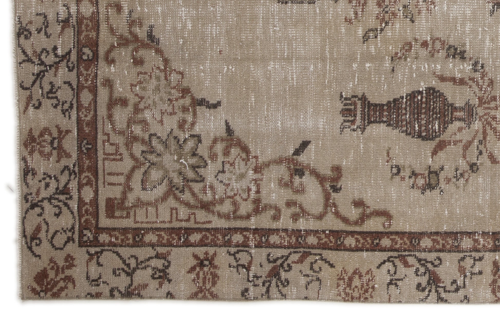 Atina Bej Eskitme Yün El Dokuma Halısı 160 x 286 Apex Unique