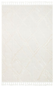 Msida Beyaz Geometrik Hav Toz Vermez Yumuşak Dokulu Etnik Örgü Desenlere Sahip Modern İskandinav Halı Eko