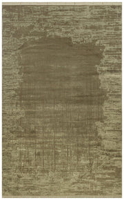 Davenport Yeşil Modern Sık Dokuma Dökümlü Yere Oturan Hav Toz Vermez Yıkanabilir Kaymaz Tabanlı Modern Halı Eko