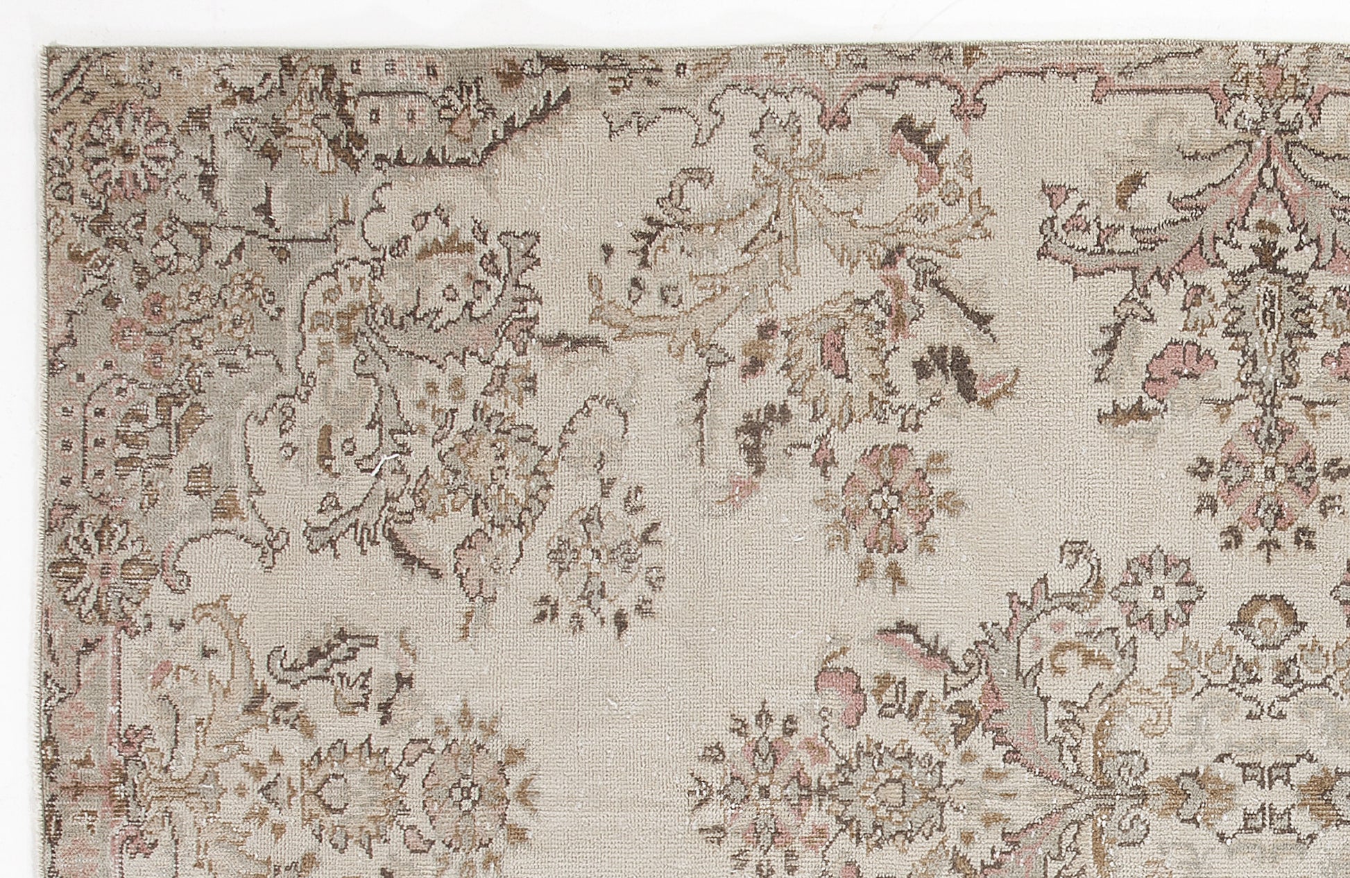 Atina Bej Eskitme Yün El Dokuma Halısı 188 x 284 Apex Unique