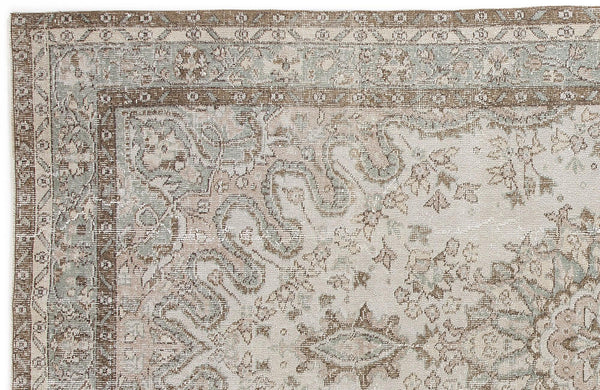 Bej Anadolu Bohem Madalyonlu Yün Halı 172x315 - Özel Seri