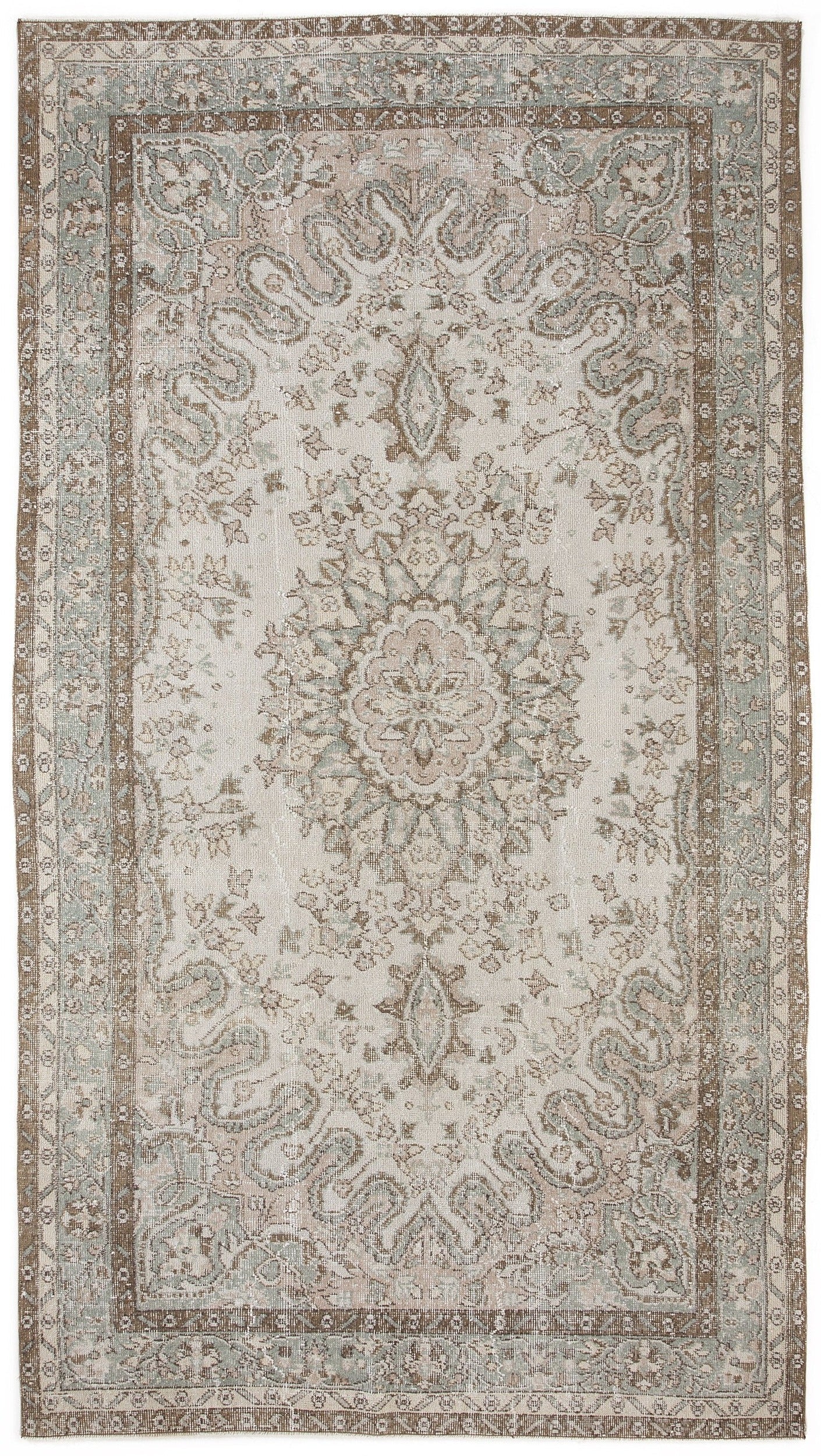 Atina Bej Eskitme Yün El Dokuma Halısı 172 x 315 Apex Unique