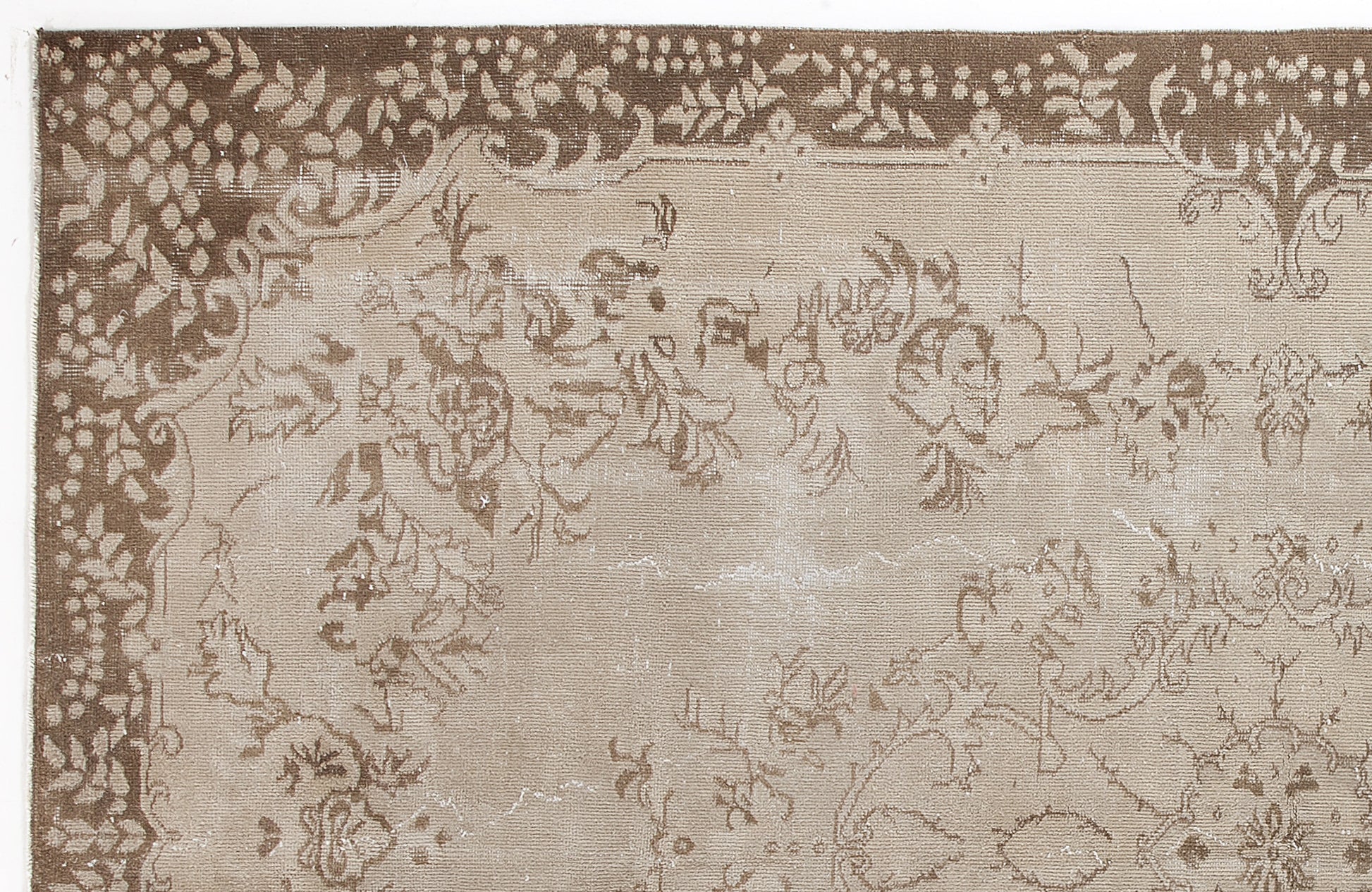 Atina Bej Eskitme Yün El Dokuma Halısı 190 x 291 Apex Unique