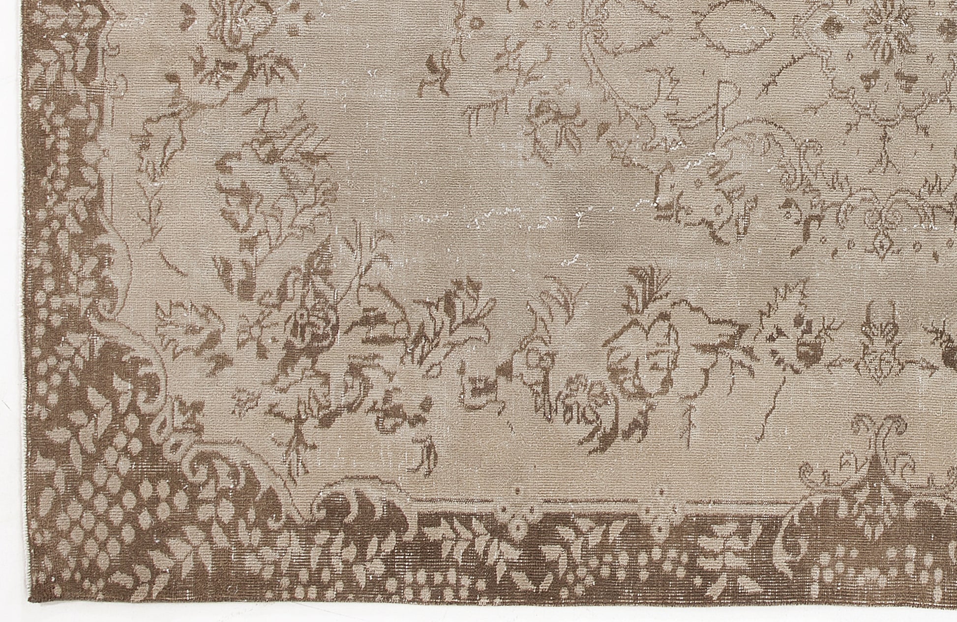 Atina Bej Eskitme Yün El Dokuma Halısı 190 x 291 Apex Unique