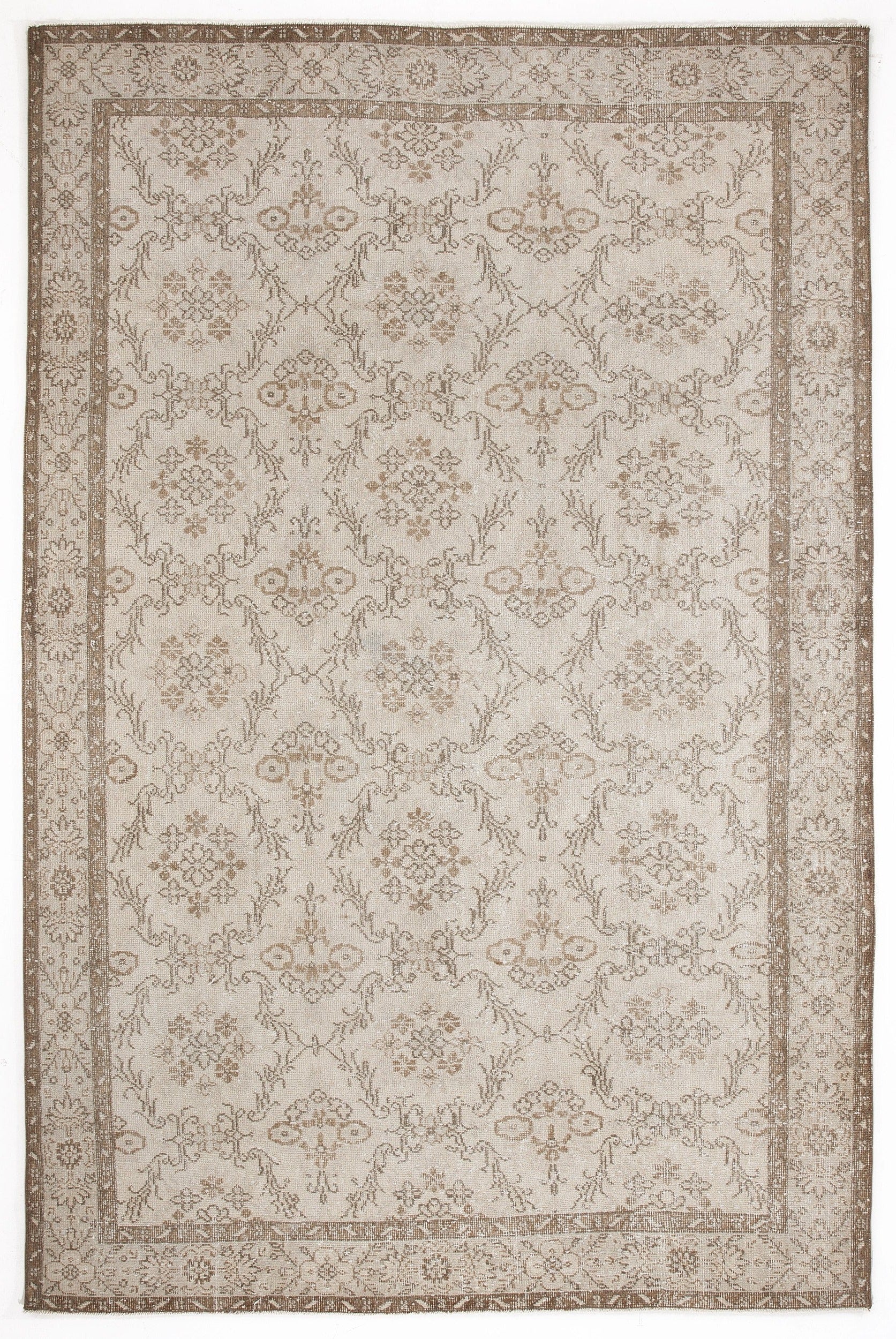 Atina Bej Eskitme Yün El Dokuma Halısı 200 x 310 Apex Unique