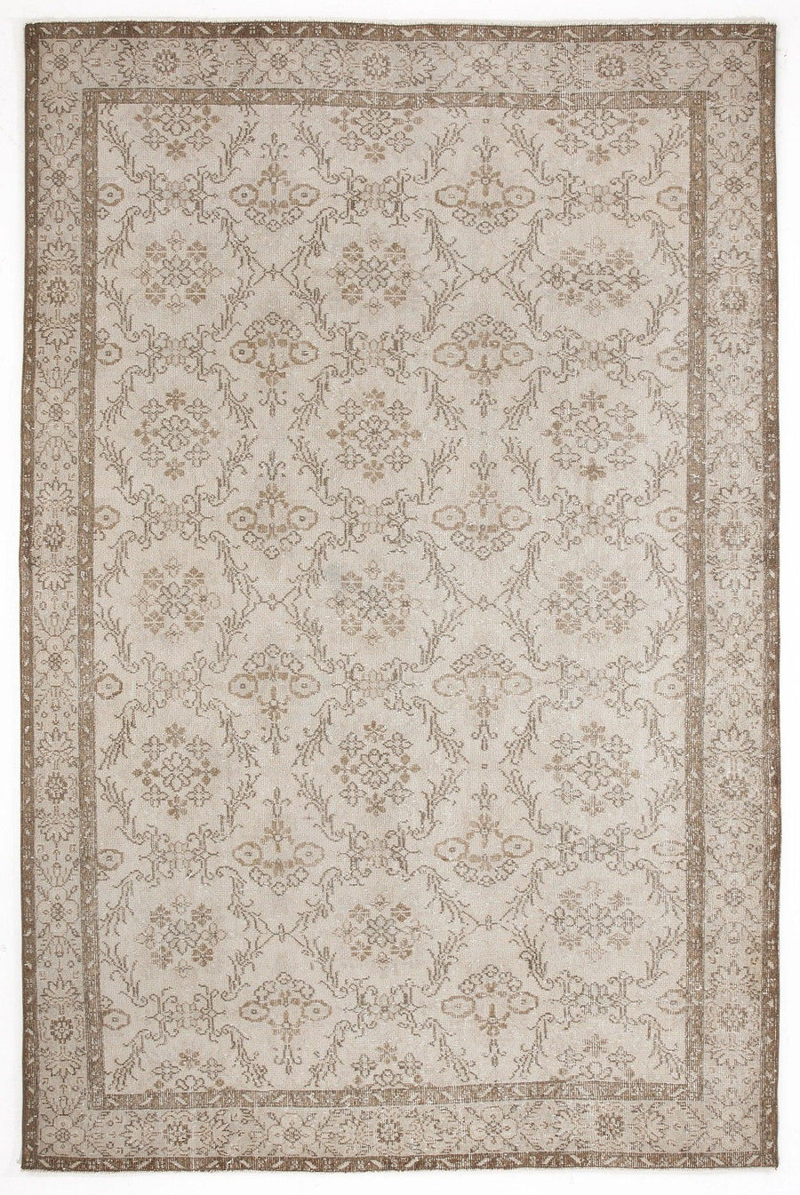 Bej Anadolu Geometrik Klasik Yün Halı 200x310 - Özel Seri