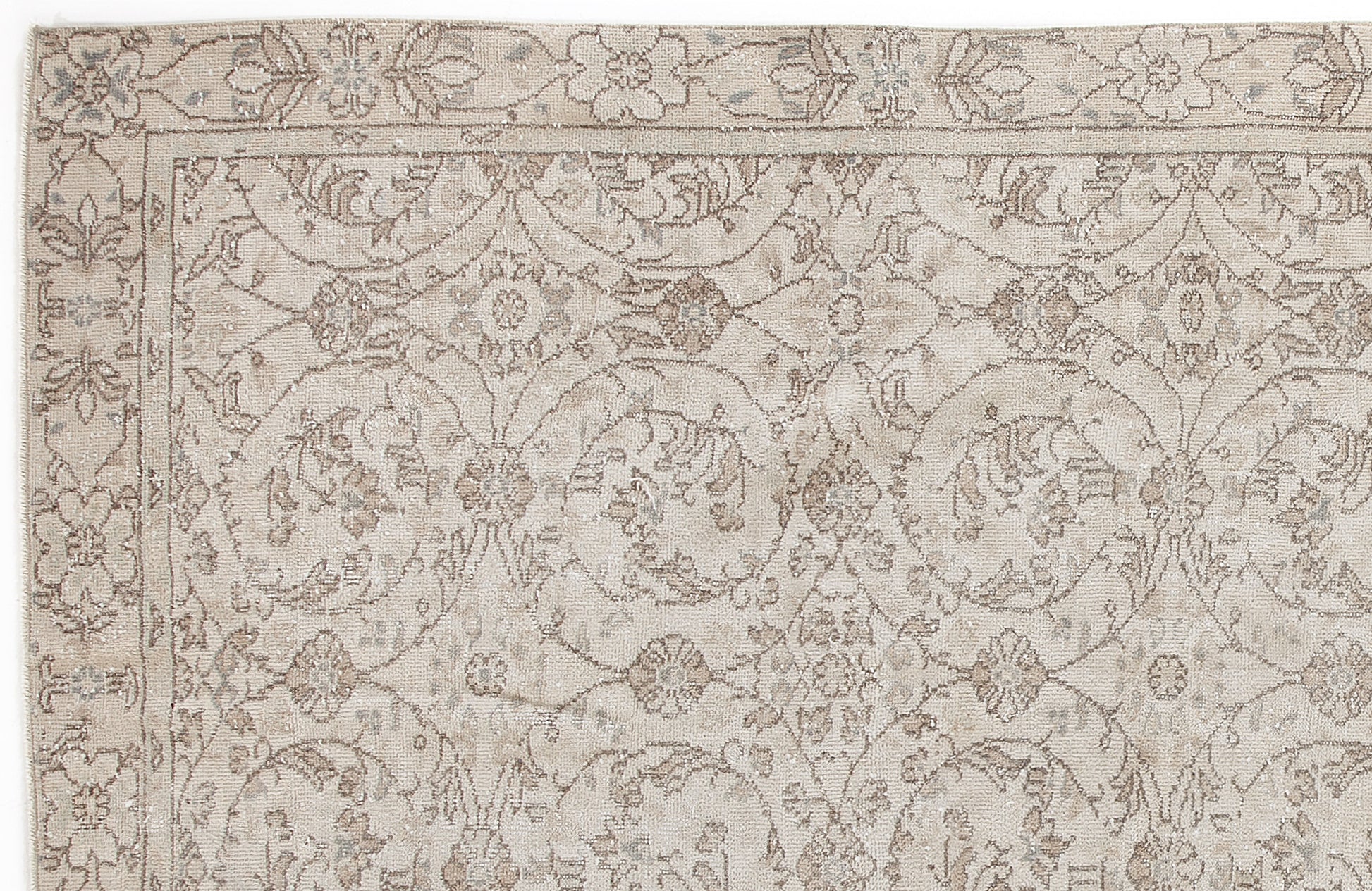 Atina Bej Eskitme Yün El Dokuma Halısı 158 x 298 Apex Unique