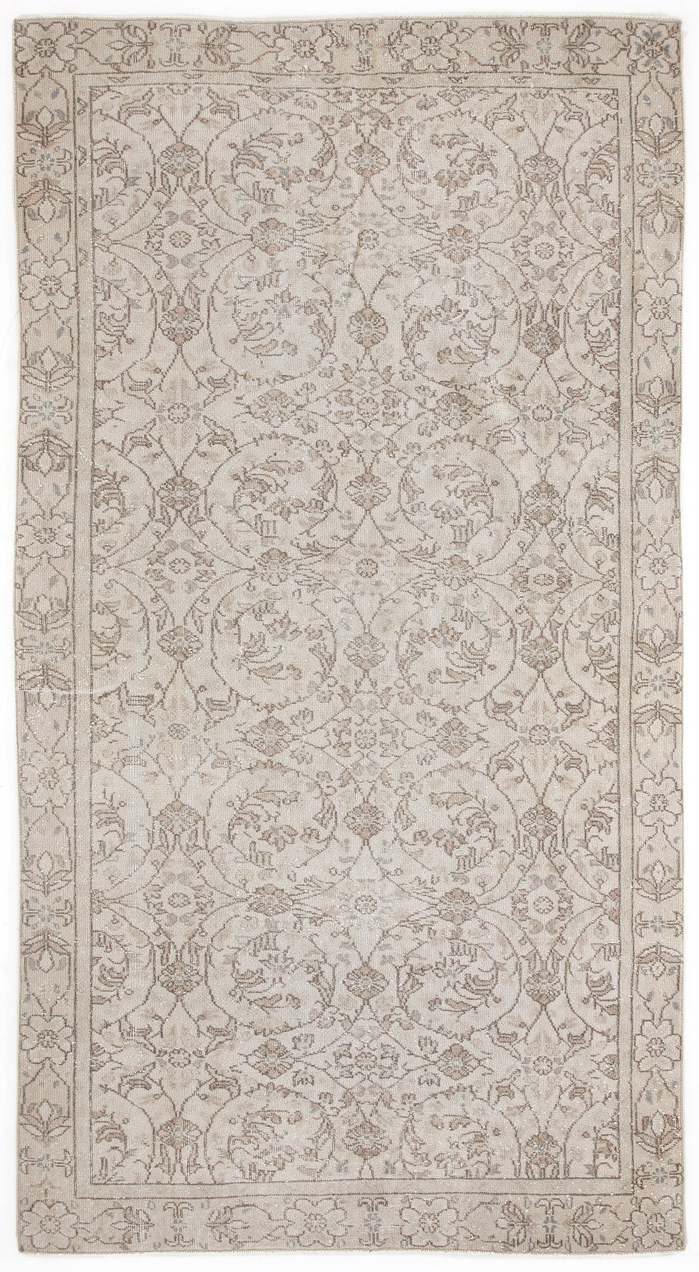 Atina Bej Eskitme Yün El Dokuma Halısı 158 x 298 Apex Unique