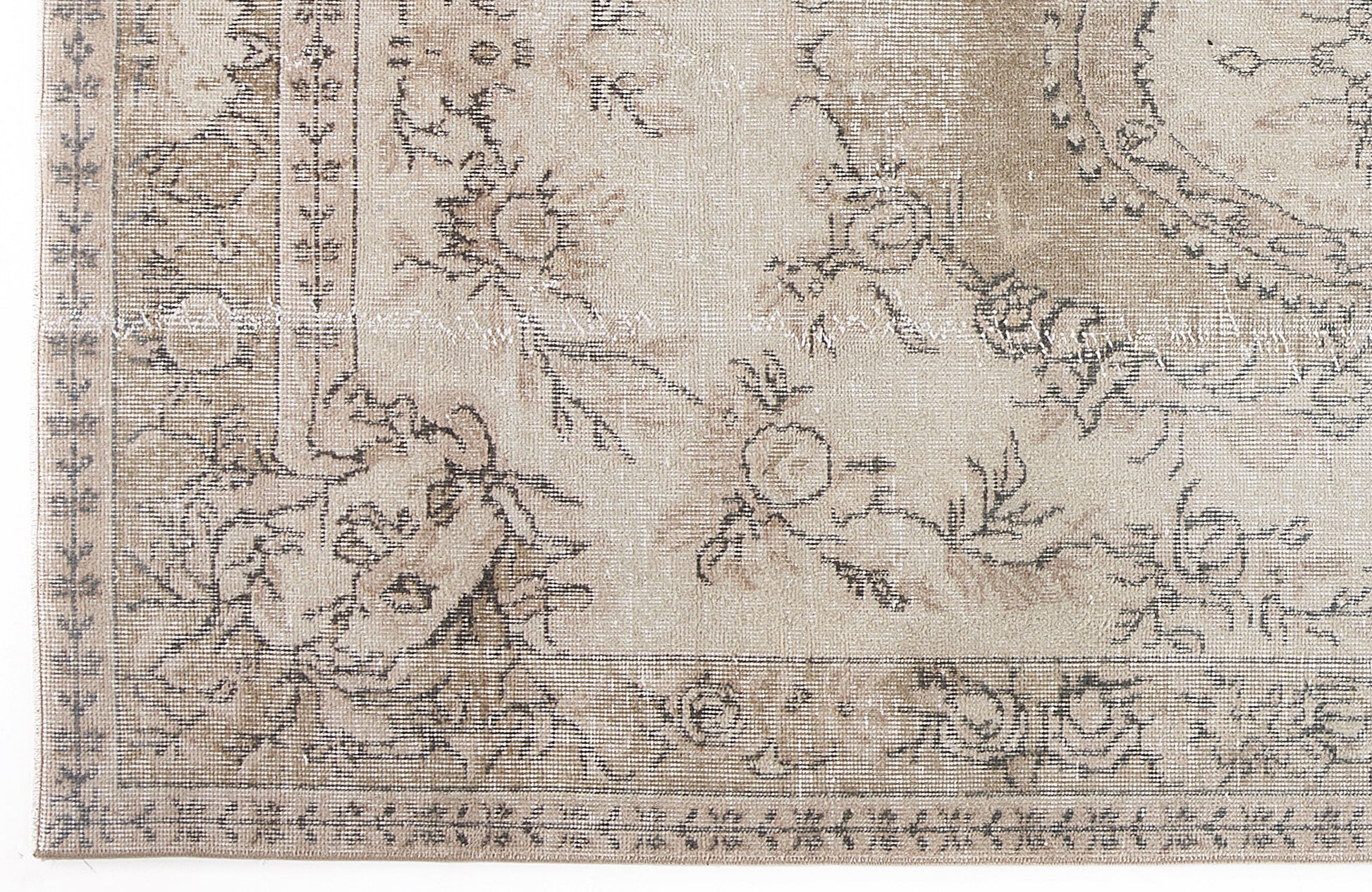 Atina Bej Eskitme Yün El Dokuma Halısı 161 x 303 Apex Unique