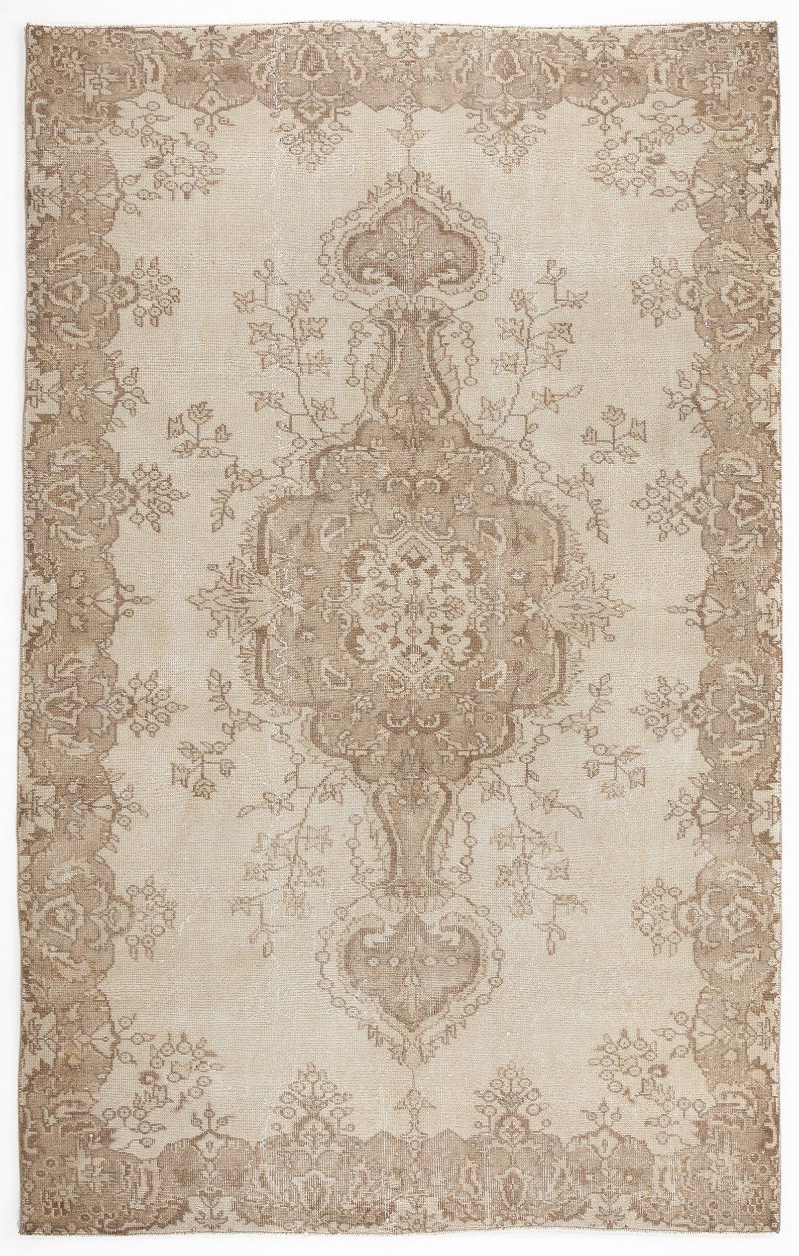 Atina Bej Eskitme Yün El Dokuma Halısı 165 x 270 Apex Unique