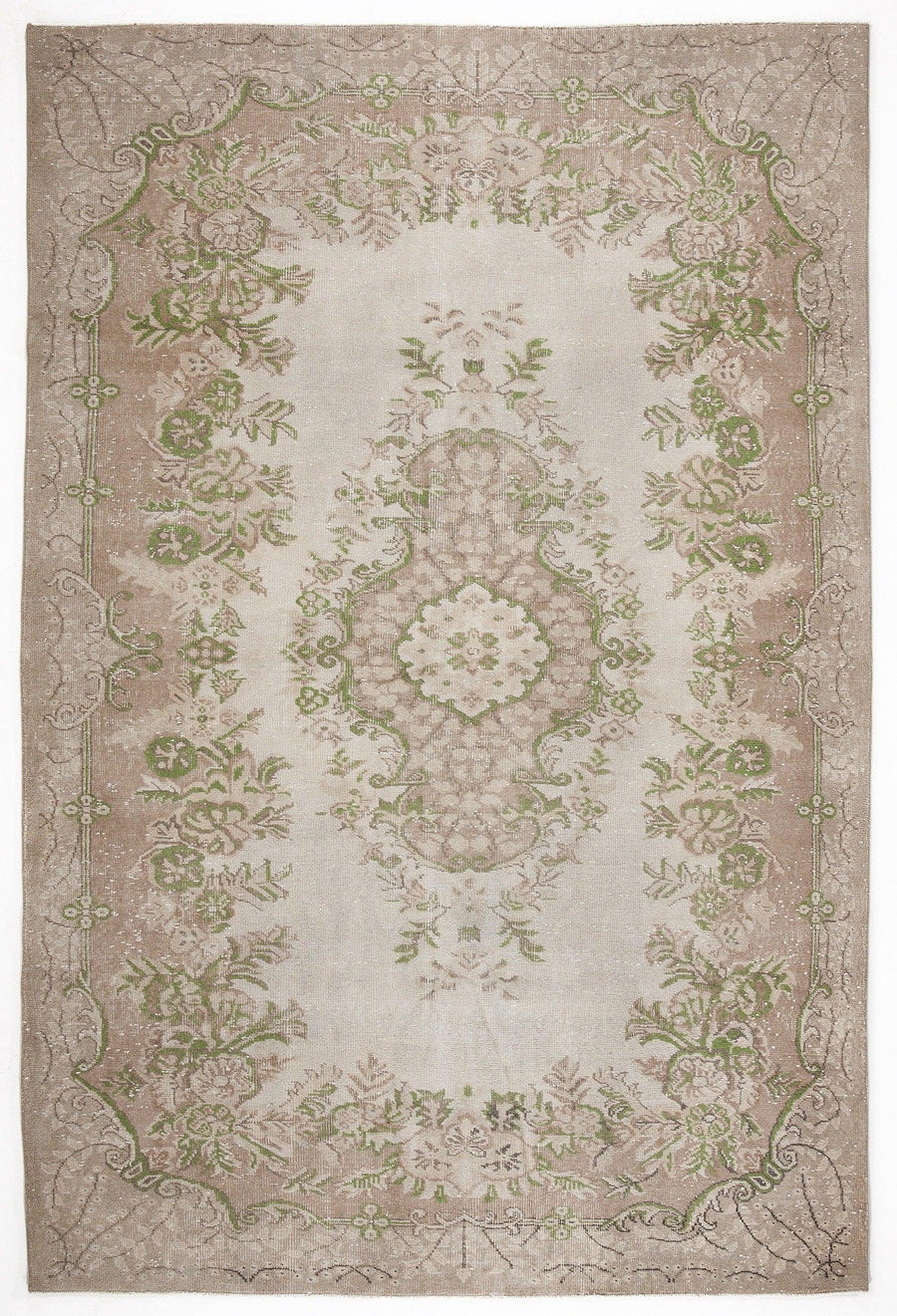 Bej Anadolu Klasik Modern Yün Halı 194x292 - Özel Seri