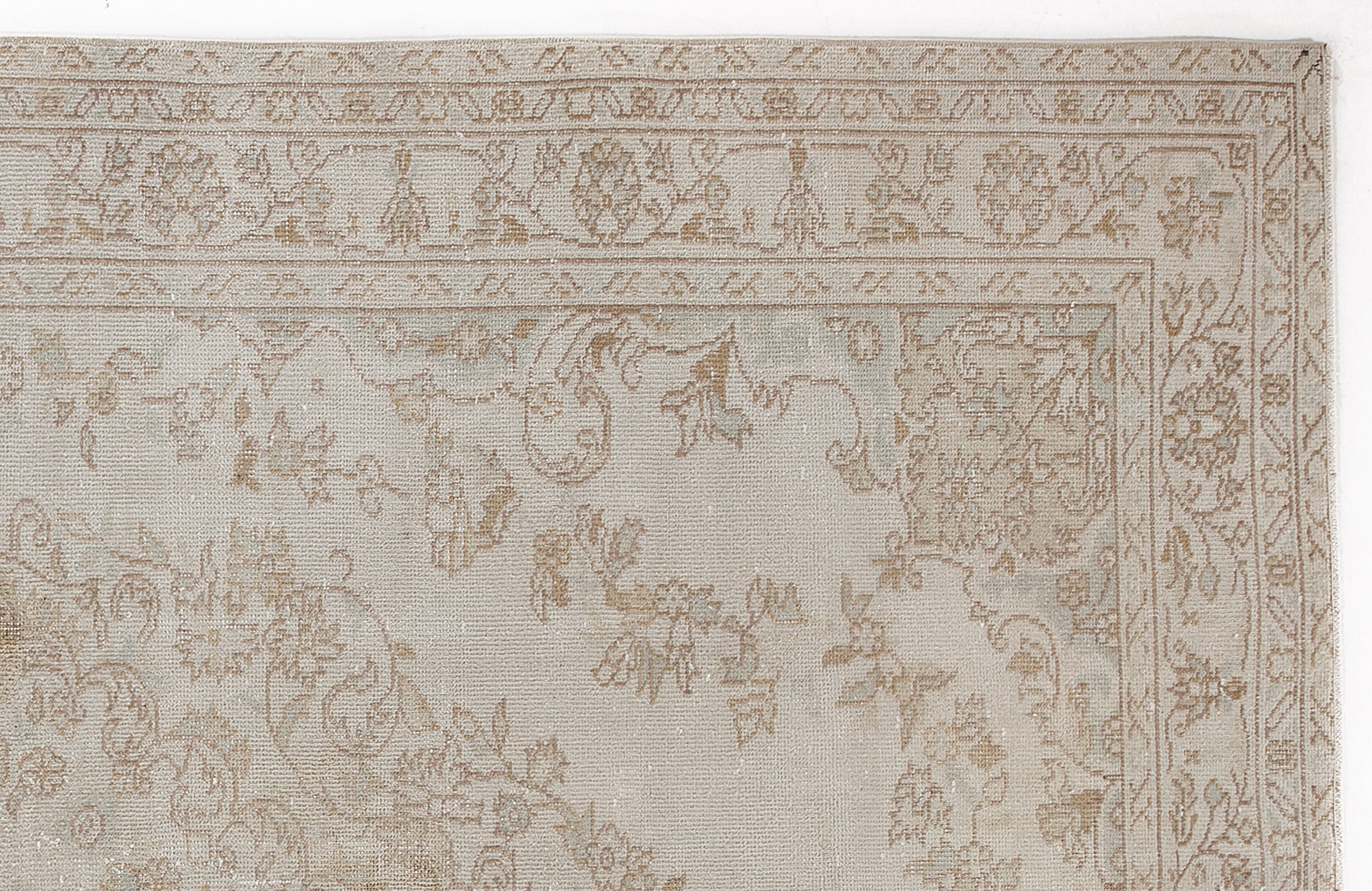 Atina Bej Eskitme Yün El Dokuma Halısı 184 x 283 Apex Unique