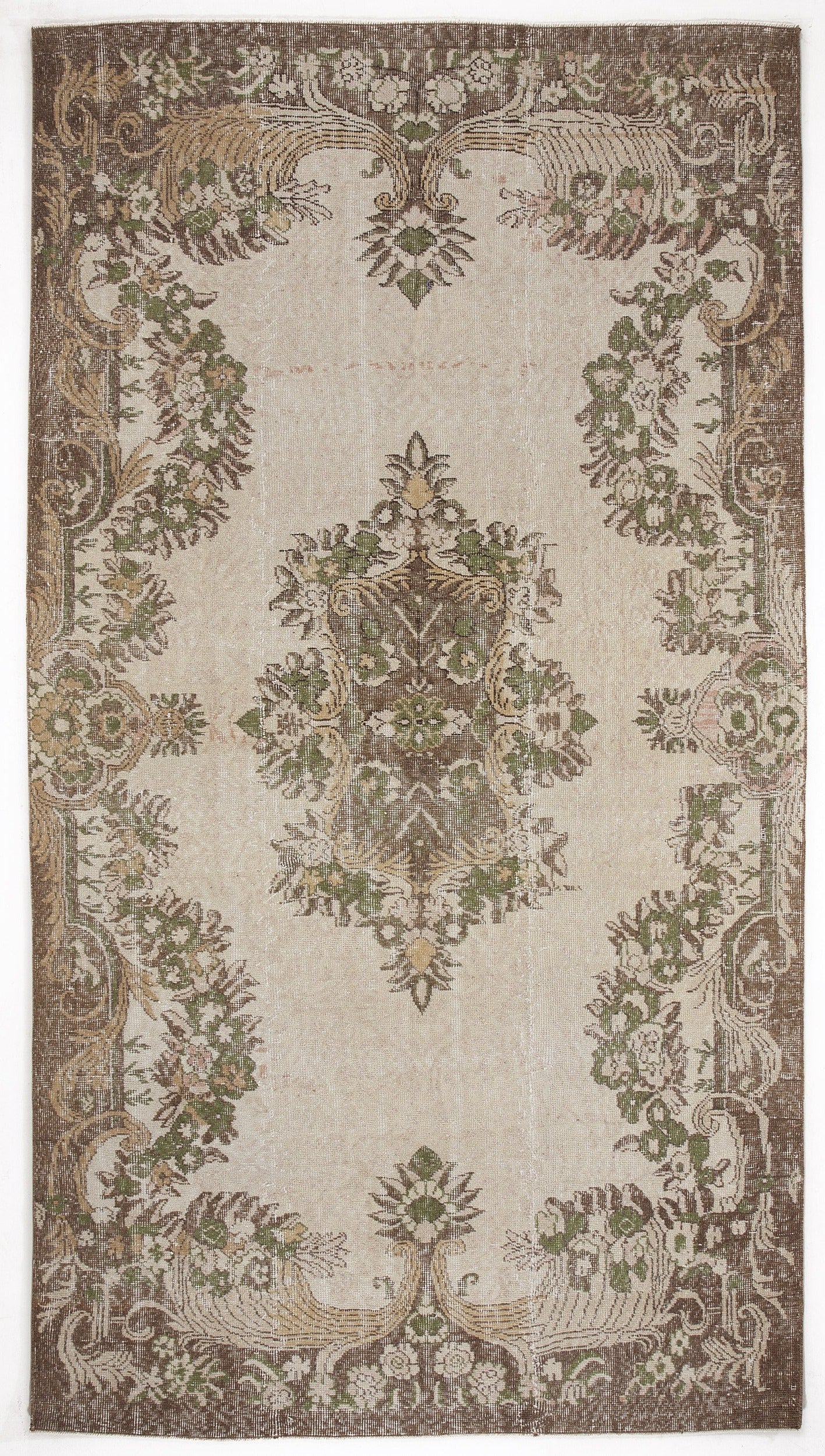 Atina Bej Eskitme Yün El Dokuma Halısı 170 x 310 Apex Unique