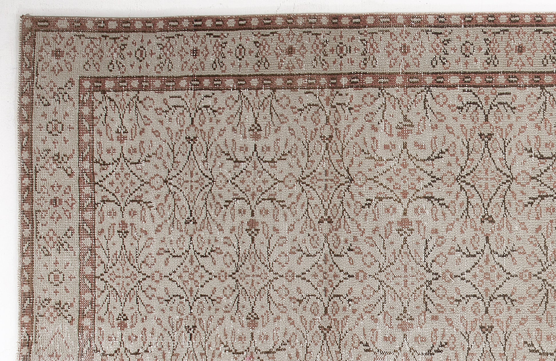 Atina Bej Eskitme Yün El Dokuma Halısı 193 x 348 Apex Unique