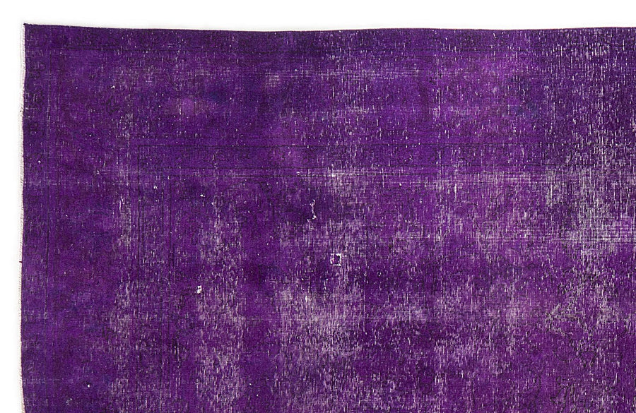 Mor El Dokuma Halı Desensiz Yün Dokulu 295x336 cm 6481 – Koridor kullanımı