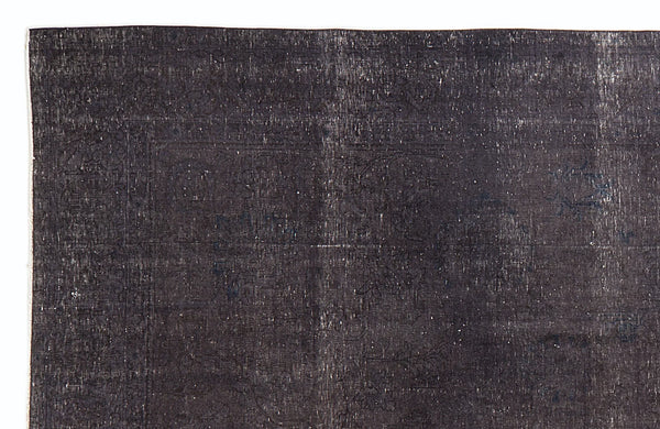 Gri Eskitme Modern Yün Halı 265x373