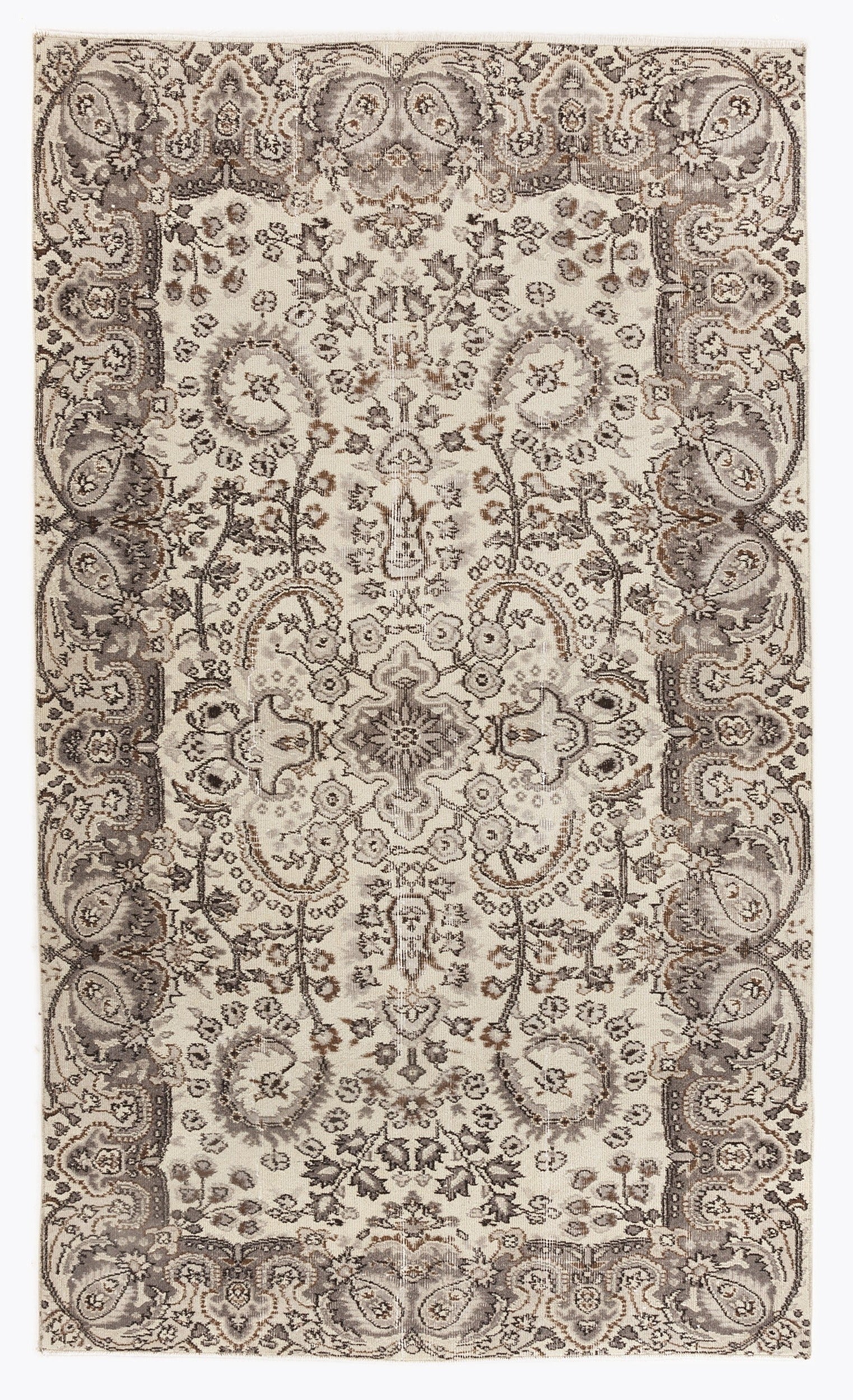 Atina Bej Eskitme Yün El Dokuma Halısı 154 x 263 Apex Unique