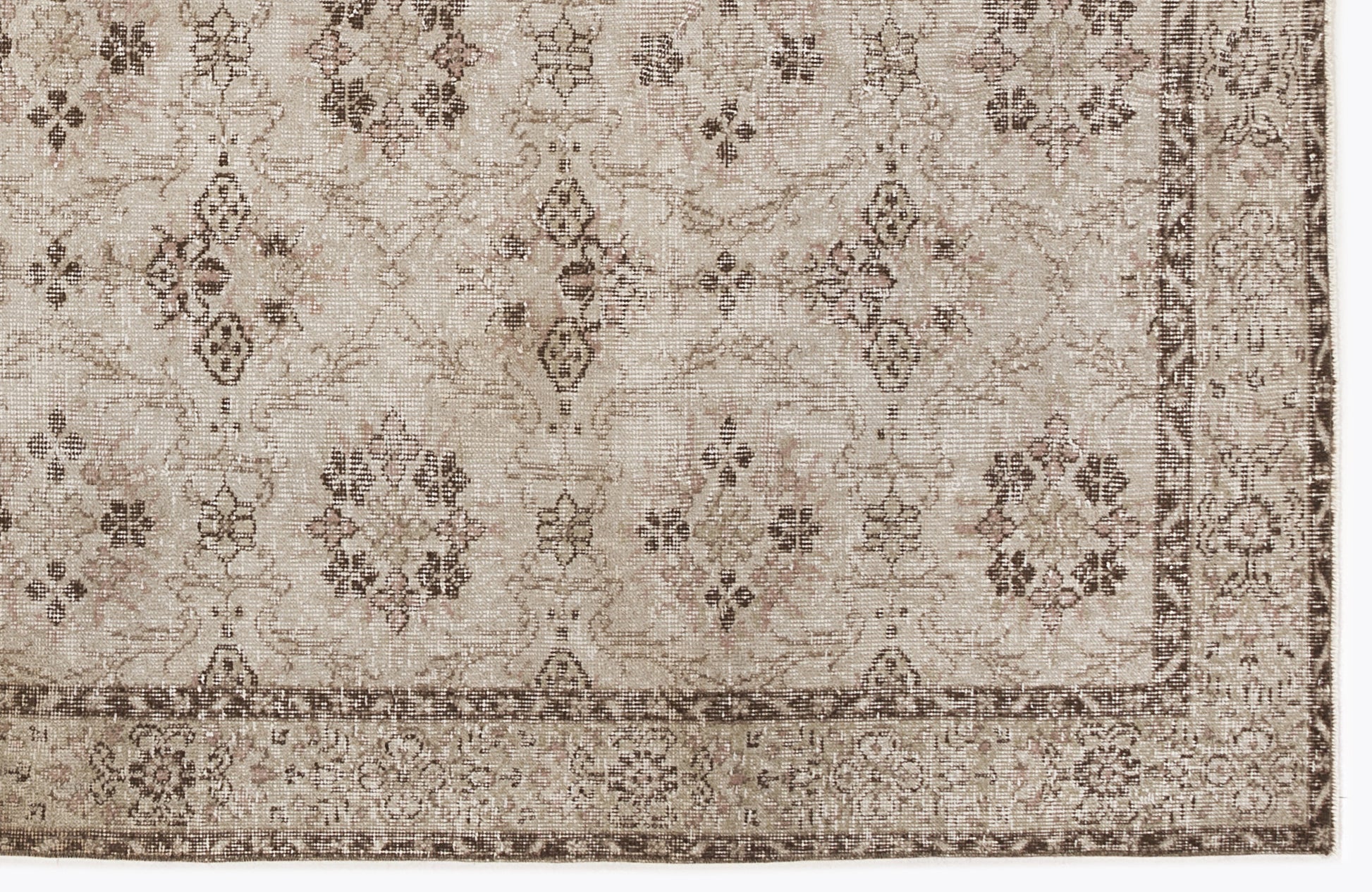 Atina Bej Eskitme Yün El Dokuma Halısı 193 x 305 Apex Unique