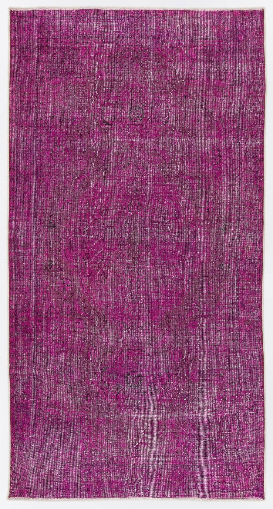 Pembe Bohem Eskitme Yün Halı 157x300