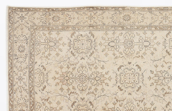 Bej Anadolu Eskitme Geometrik Yün Halı 180x312 - Özel Seri