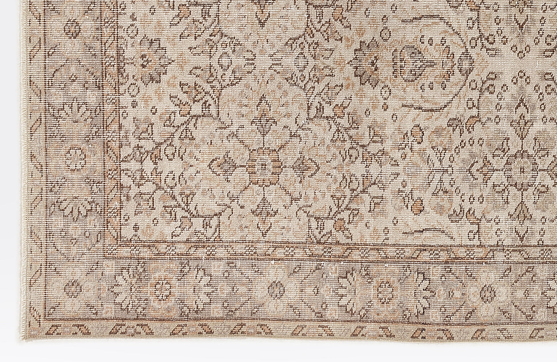 Atina Bej Eskitme Yün El Dokuma Halısı 170 x 292 Apex Unique