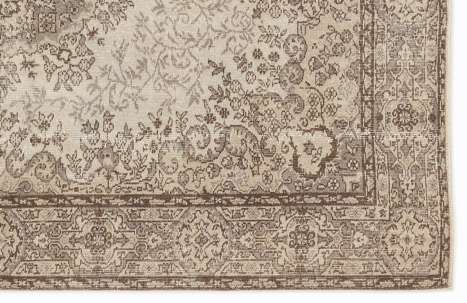 Atina Bej Eskitme Yün El Dokuma Halısı 171 x 266 Apex Unique