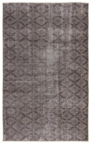 Atina Gri Eskitme Yün El Dokuma Halısı 171 x 274 Apex Unique