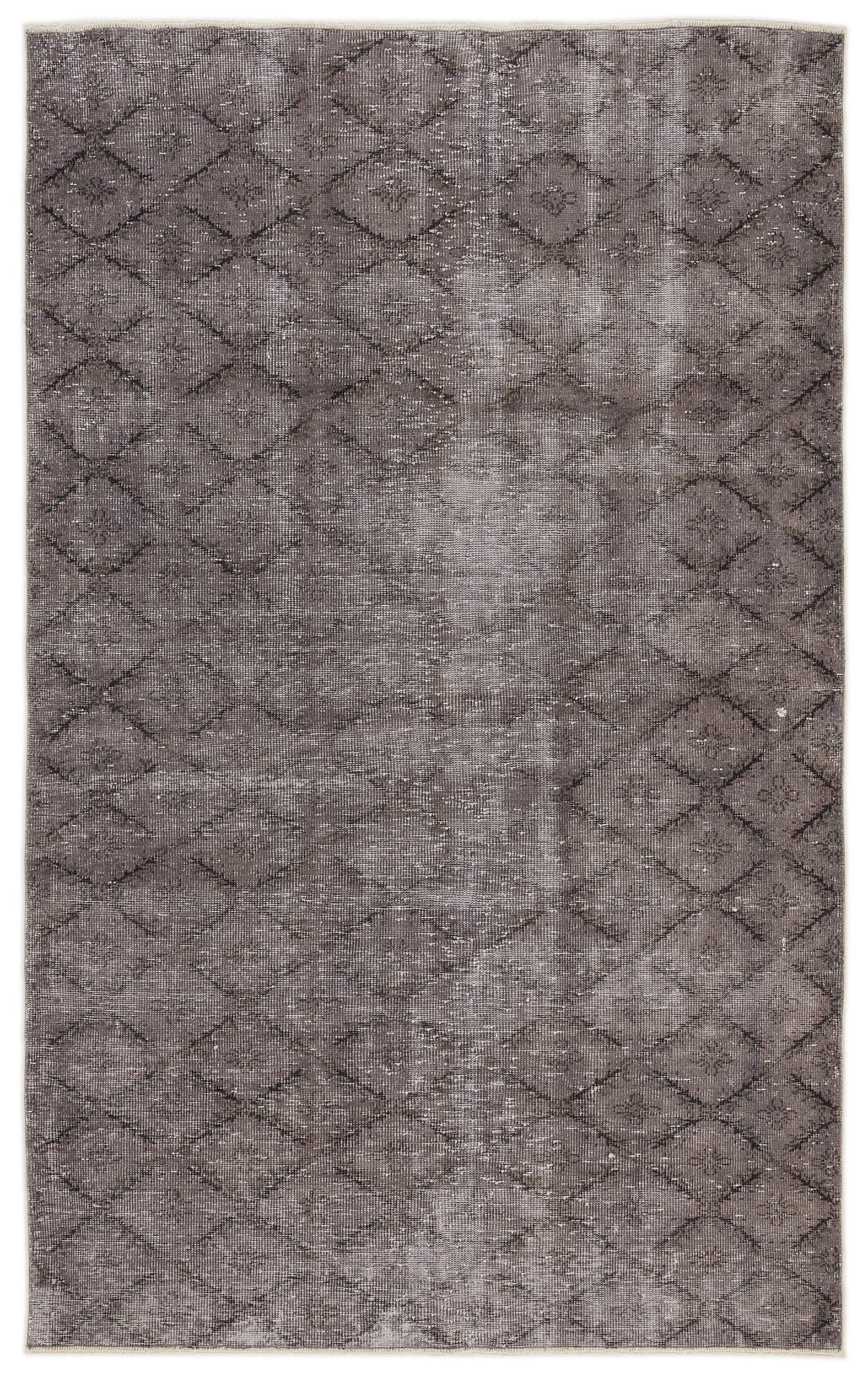 Atina Gri Eskitme Yün El Dokuma Halısı 171 x 274 Apex Unique