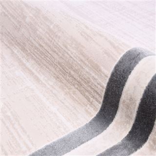 Lia Krem Çerçeveli Triko Akrilik Makine Halısı Crea