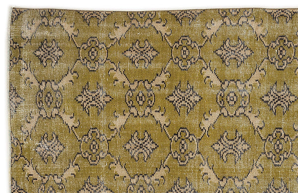 Krem Anadolu Eskitme Geometrik Yün Halı 172x256 - Özel Seri