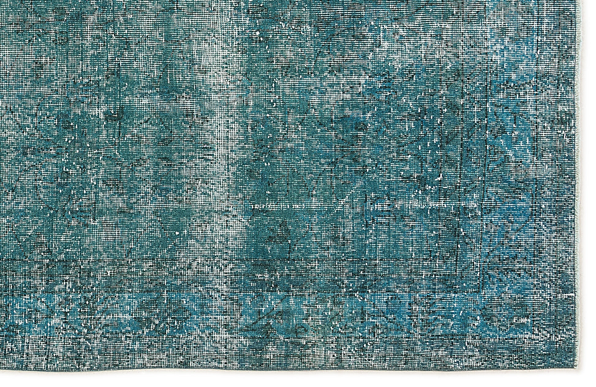 Atina Turkuaz Eskitme Yün El Dokuma Halısı 163 x 270 Apex Unique