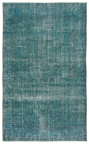 Atina Turkuaz Eskitme Yün El Dokuma Halısı 163 x 270 Apex Unique