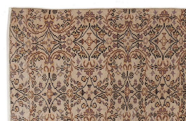 Bej Anadolu Klasik Madalyonlu Yün Halı 184x263 - Özel Seri