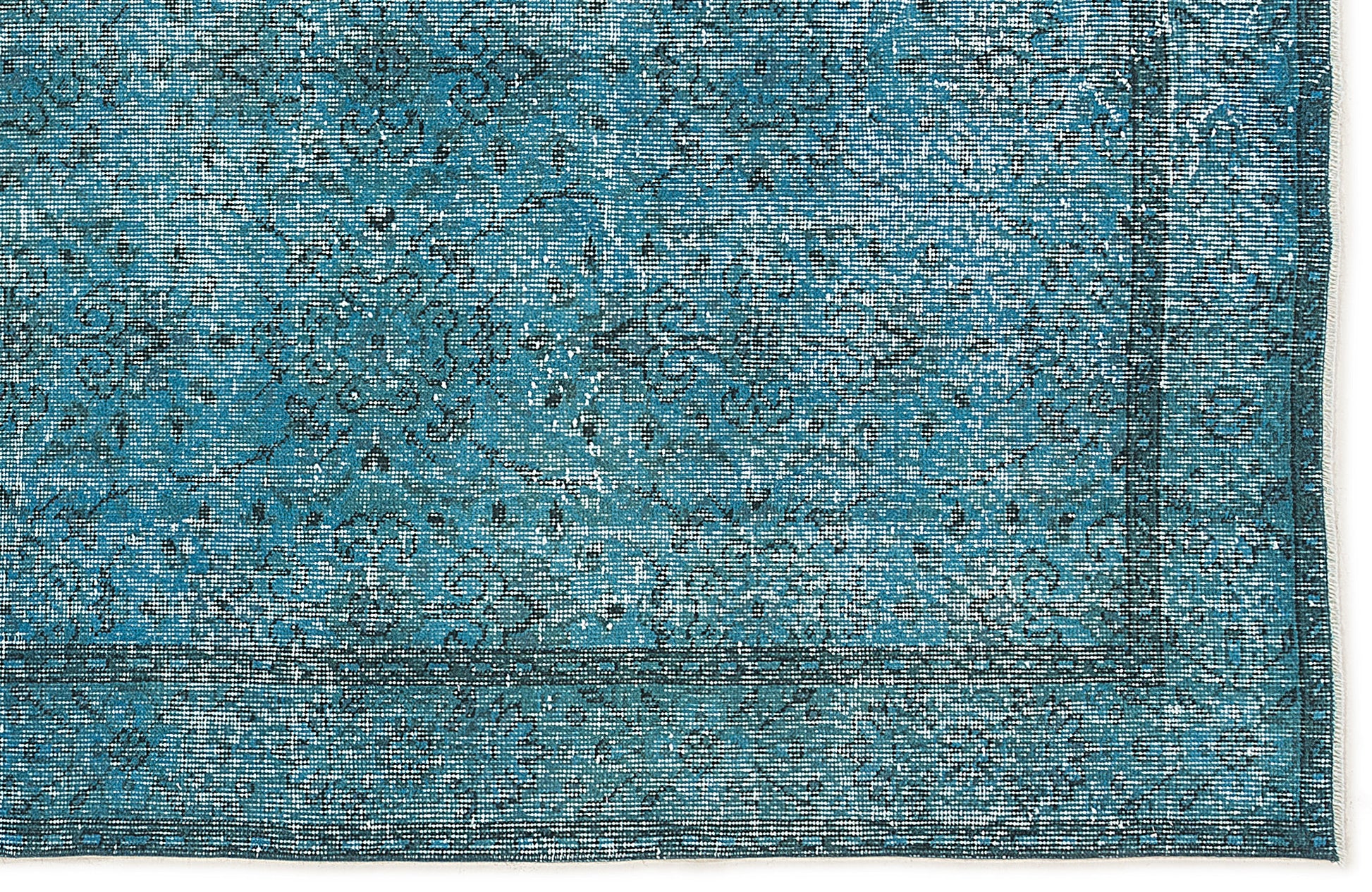 Atina Turkuaz Eskitme Yün El Dokuma Halısı 155 x 280 Apex Unique