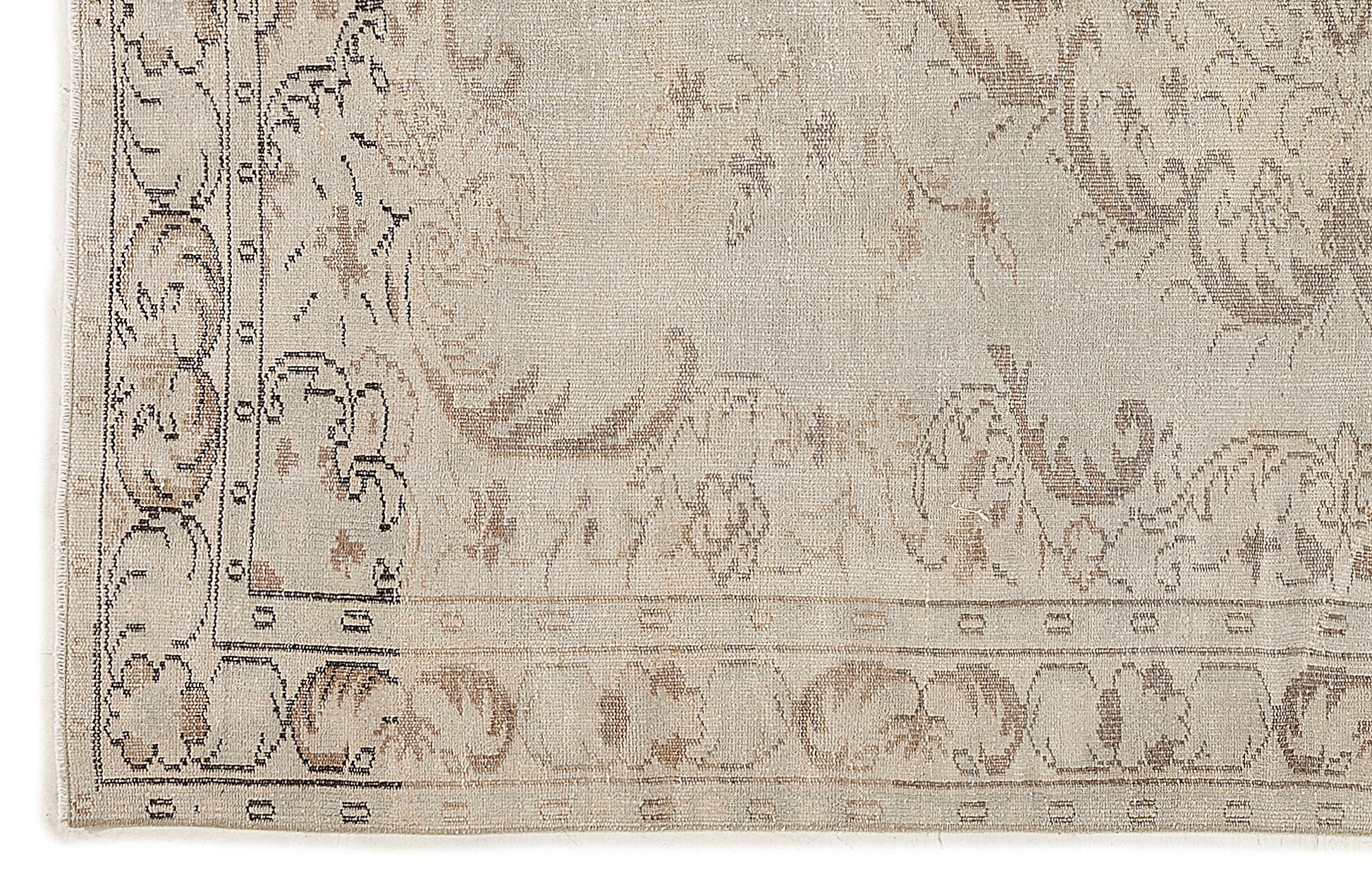 Atina Bej Eskitme Yün El Dokuma Halısı 183 x 270 Apex Unique