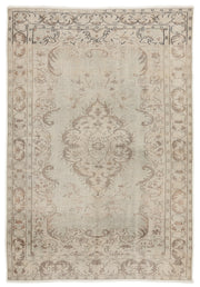 Atina Bej Eskitme Yün El Dokuma Halısı 183 x 270 Apex Unique