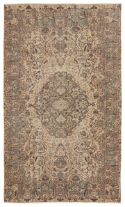 Atina Kahverengi Eskitme Yün El Dokuma Halısı 166 x 280 Apex Unique