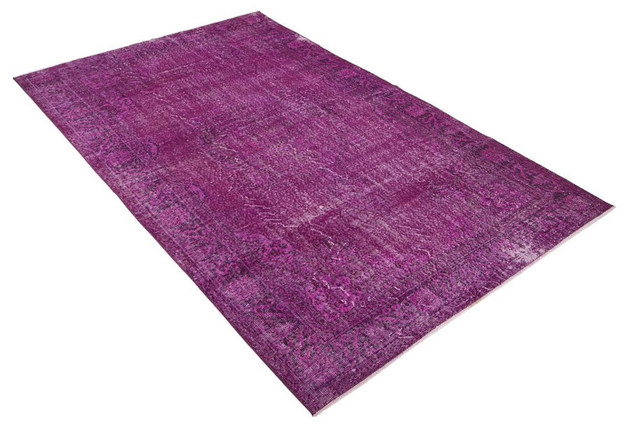 Pembe Eskitme Klasik Yün Halı 190x320
