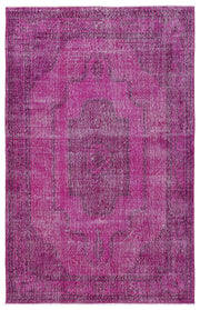 Atina Pembe Eskitme Yün El Dokuma Halısı 178 x 276 Apex Unique