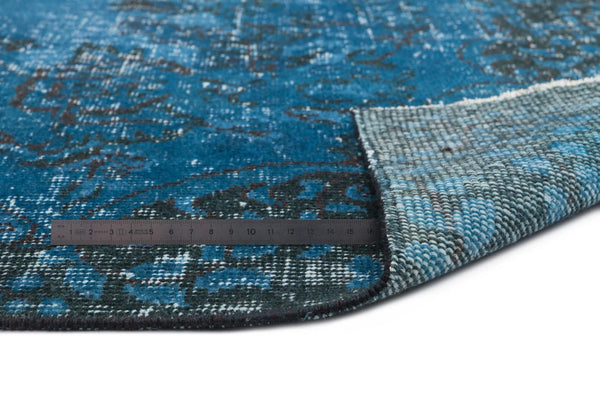Gri Lacivert Bohem Eskitme Yün Halı 170x276