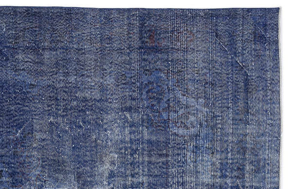Mavi Anadolu Eskitme Madalyonlu Yün Halı 185x315 - Özel Seri