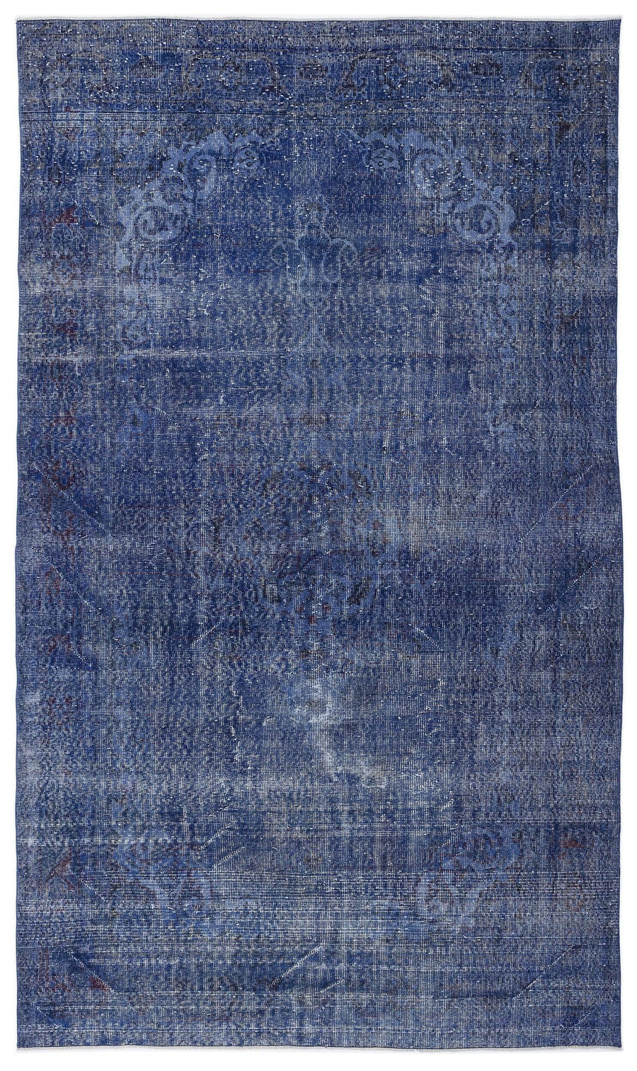 Mavi Anadolu Eskitme Madalyonlu Yün Halı 185x315 - Özel Seri