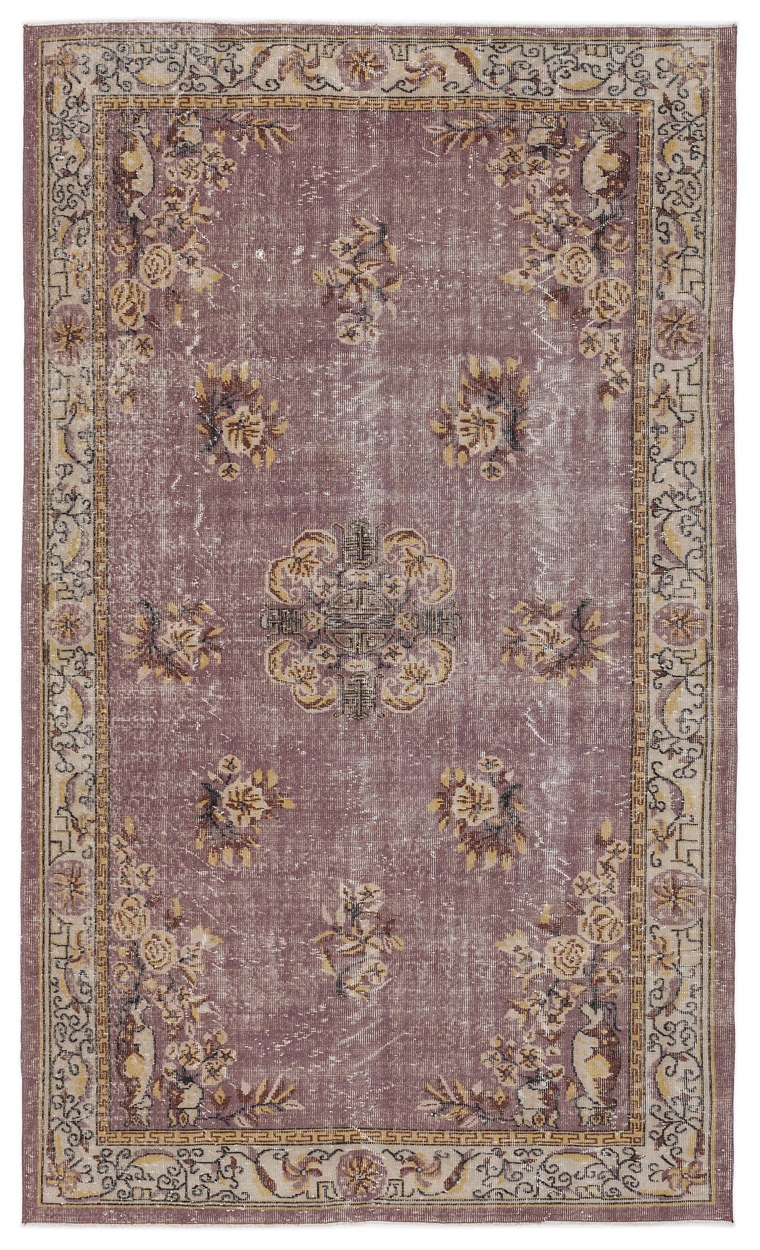 Atina Bej Eskitme Yün El Dokuma Halısı 175 x 301 Apex Unique