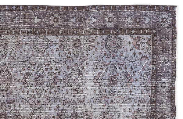 Mavi Anadolu Eskitme Geometrik Yün Halı 173x304 - Özel Seri
