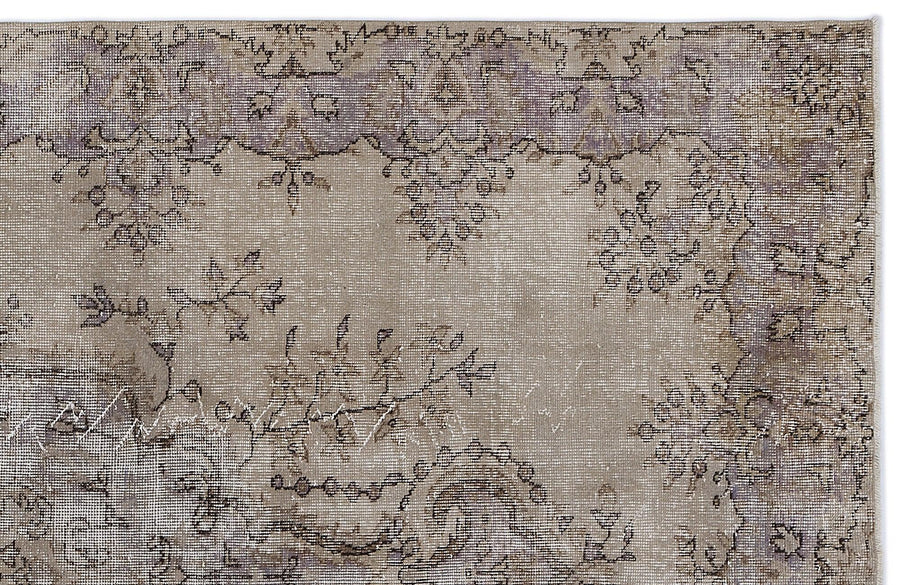 Beige Vintage Teppich Handgeknüpft aus Wolle 176x299 cm – im Wohnzimmer
